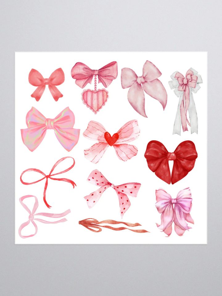 RED Bows Kiss Cut Stickers product image (3)