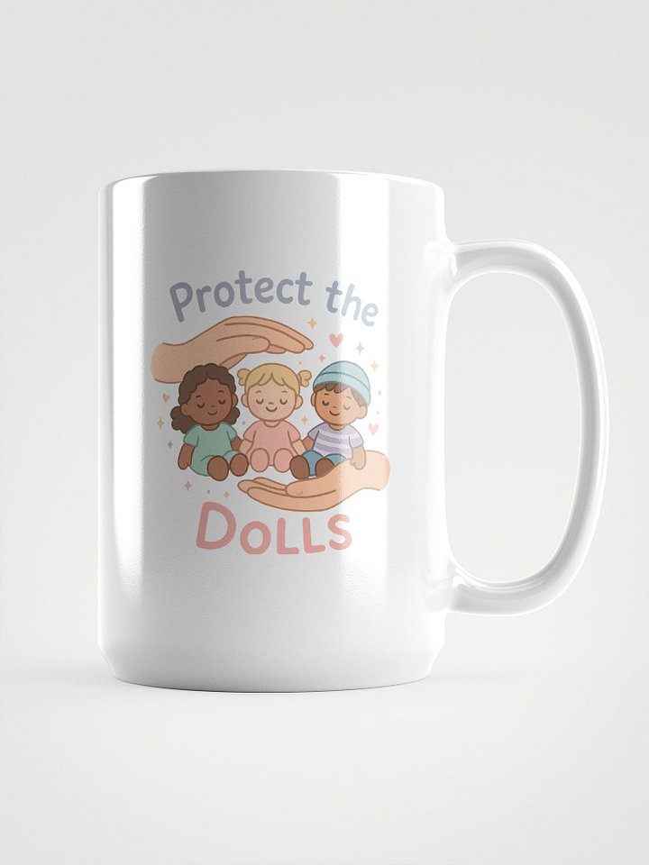 Protect the Dolls Mug – Soft Hand-Drawn Design for Peaceful Living product image (1)