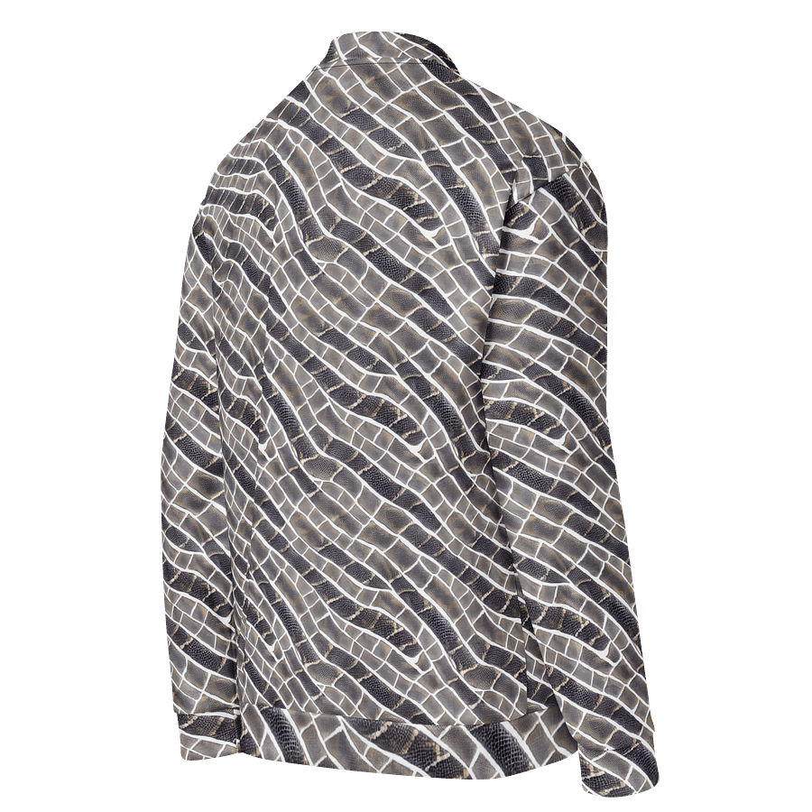Grey Snake Skin Bomber Jacket product image (4)