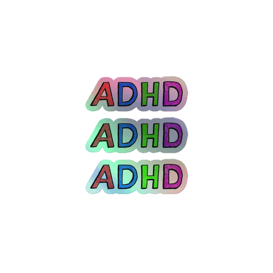 Holographic ADHD Sticker Pack product image (1)