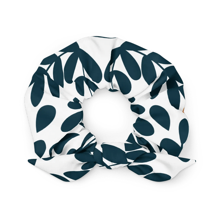 Breezy Blue Leaf All-Over Scrunchie product image (1)