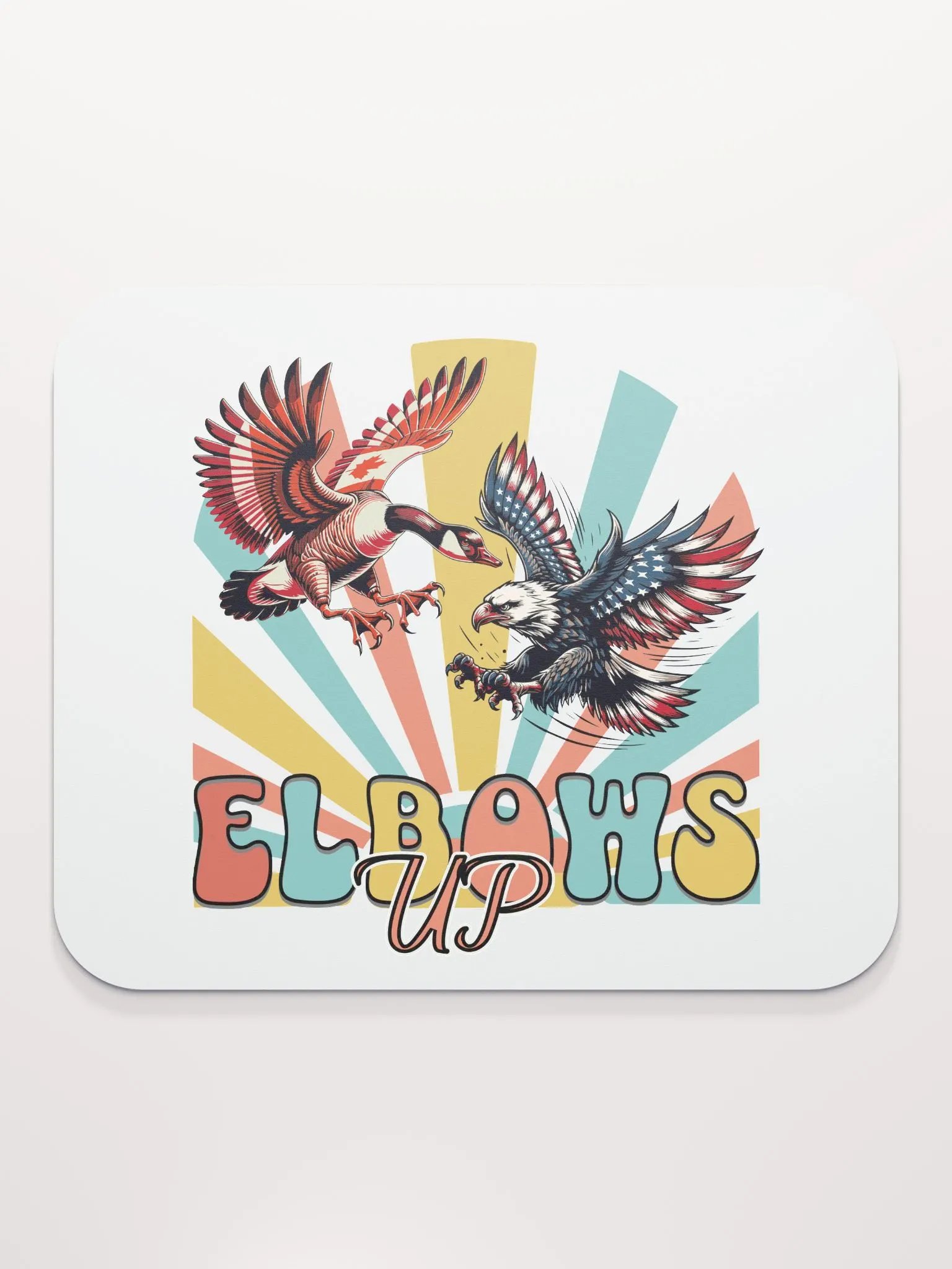 Elbows Up Canadian Goose Vs American Eagle Dynamic Mouse Pad product image (1)