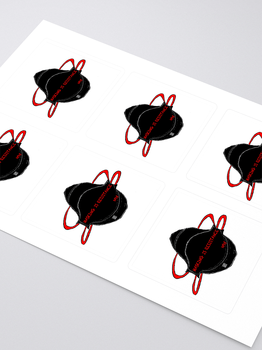 Masking Is Resistance sticker 6 pack product image (2)
