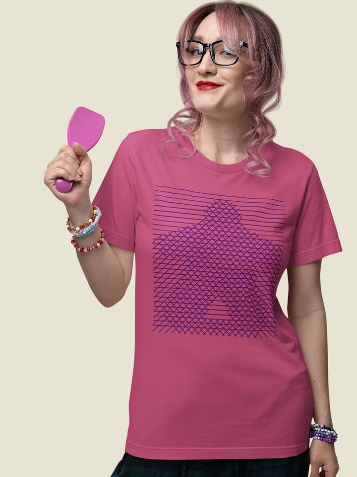 Meeple Lines Cross-hatch T-shirt for Board Gamers - Berry product image (1)