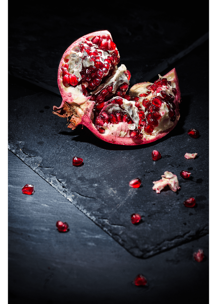 Pomegranate on Slate still-life 2 - Print product image (1)