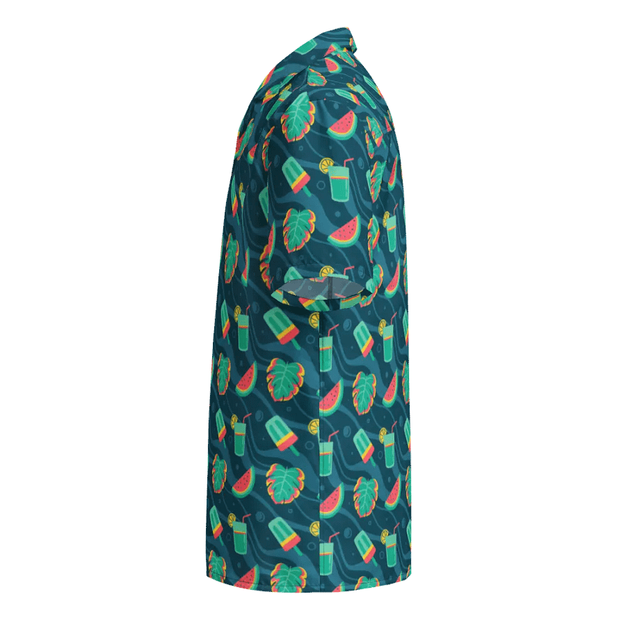 Summer Watermelon Cocktail Hawaiian Shirt product image (9)