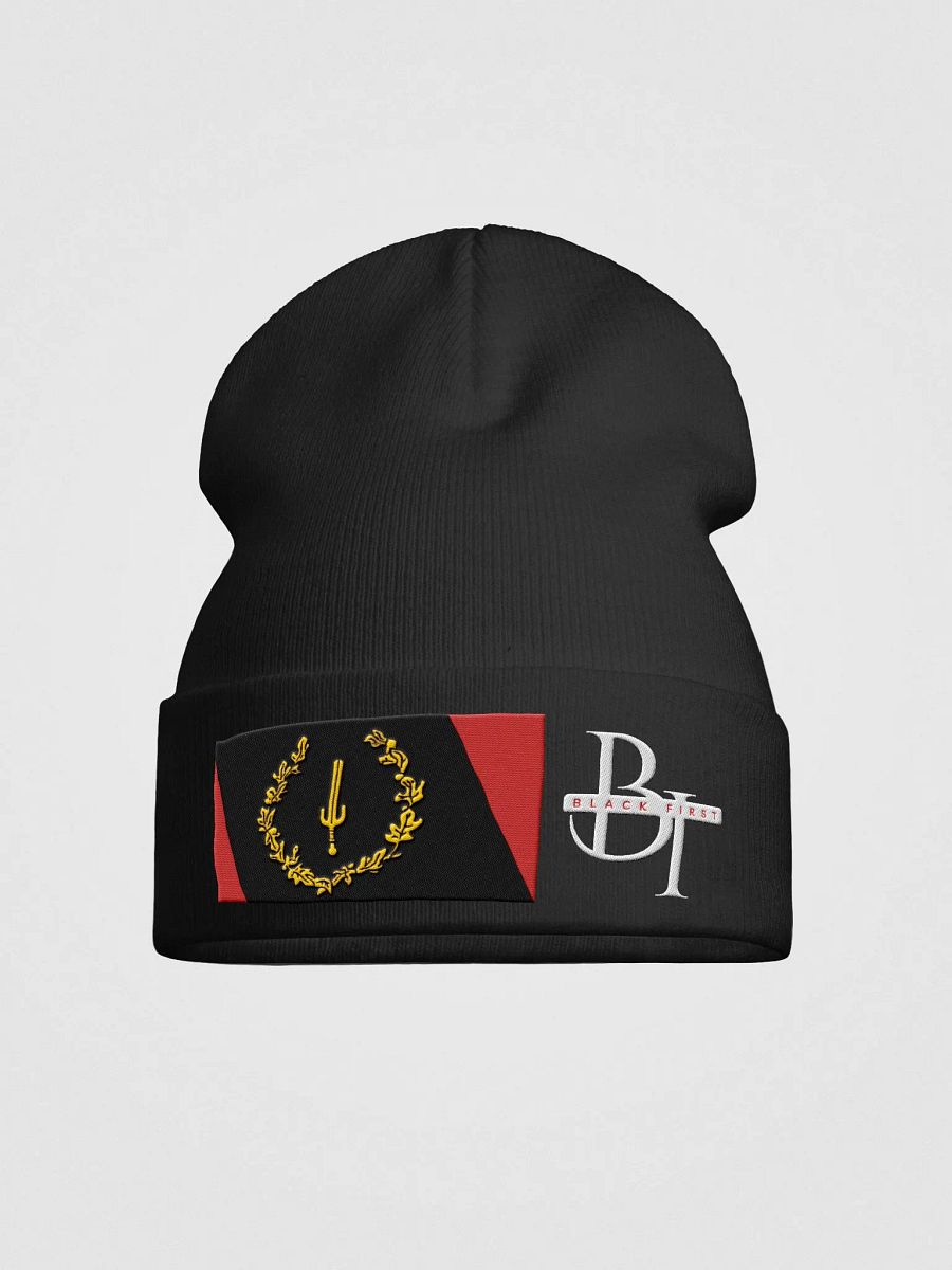 Black First Emblem Knit Beanie product image (1)