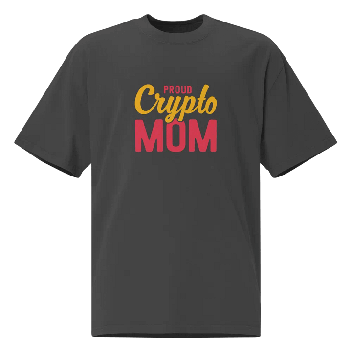 Proud Crypto Mom Oversized Faded T-Shirt product image (1)