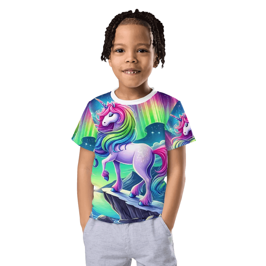 Aurora Unicorn Kid's All-Over Print T-Shirt product image (11)