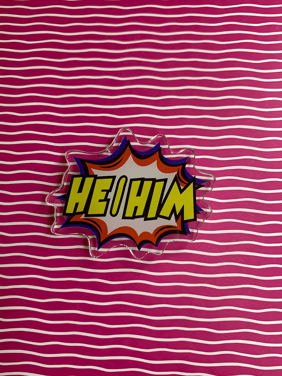 Comic Book Pronoun Pins product image (1)