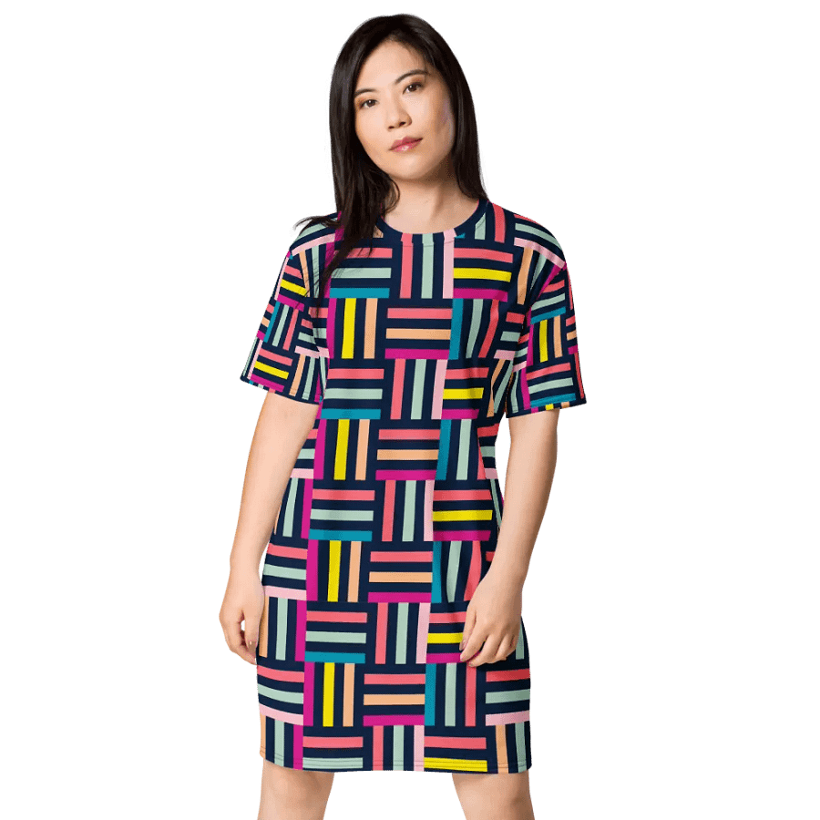Geometric Grid All-Over Dress product image (2)