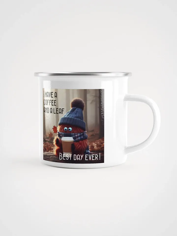 Coffee and a Leaf Enamel Mug product image (1)