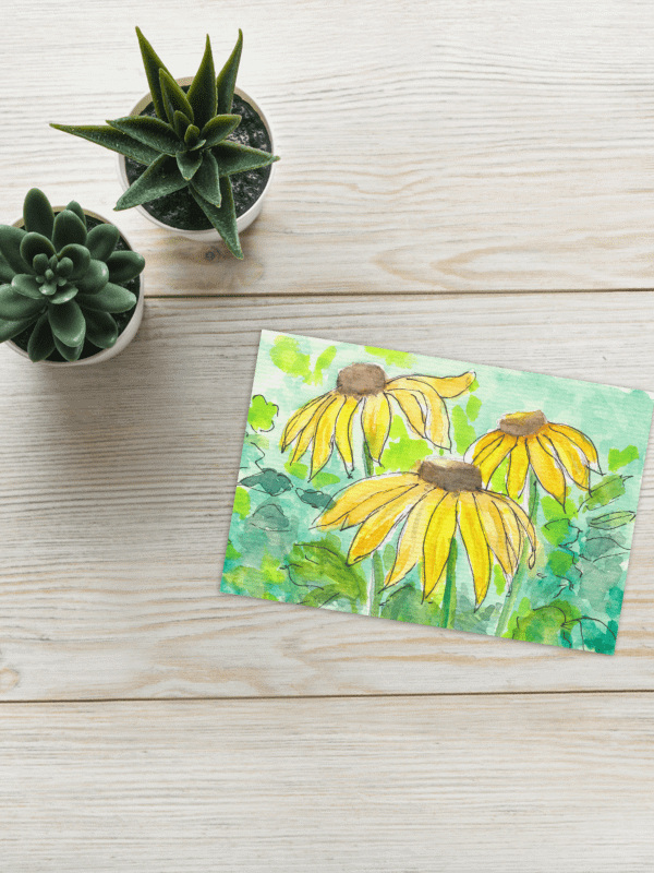 Cornflower Cluster Blank Card product image (4)