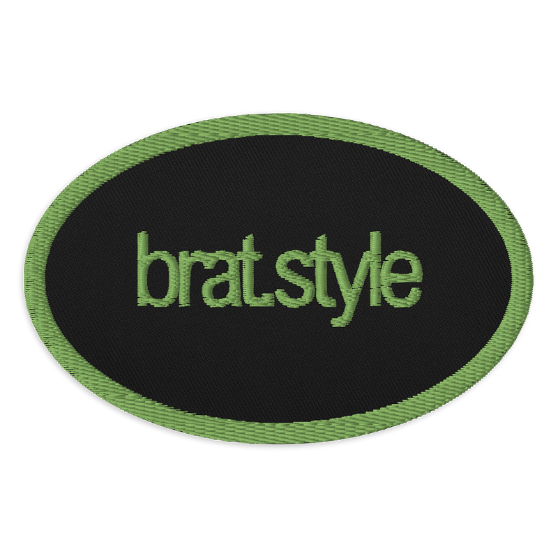 the bratstyle embroidered patch - oval