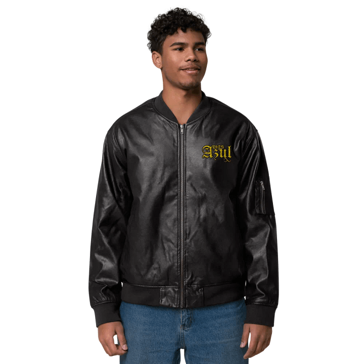 M.G.S Azul Leather Bomber Jacket product image (2)