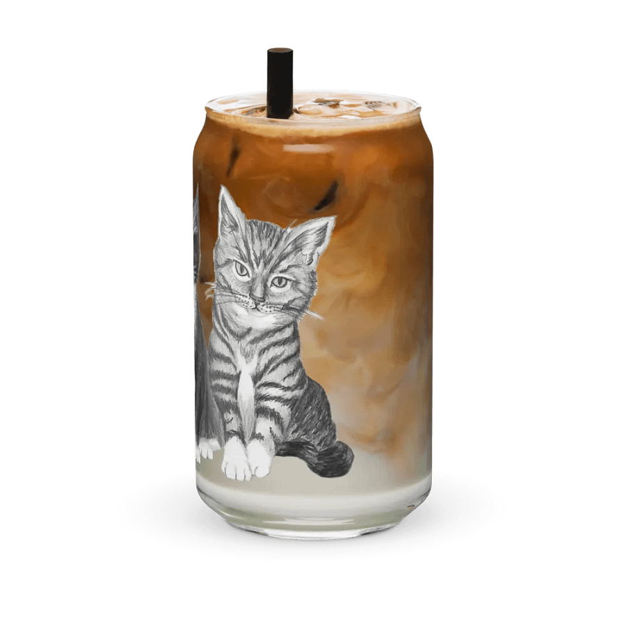 Kittens Drawing Glass Can Cup product image (42)