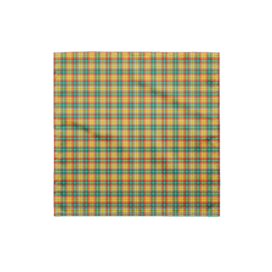Yellow and Seafoam Green Plaid Bandana product image (4)