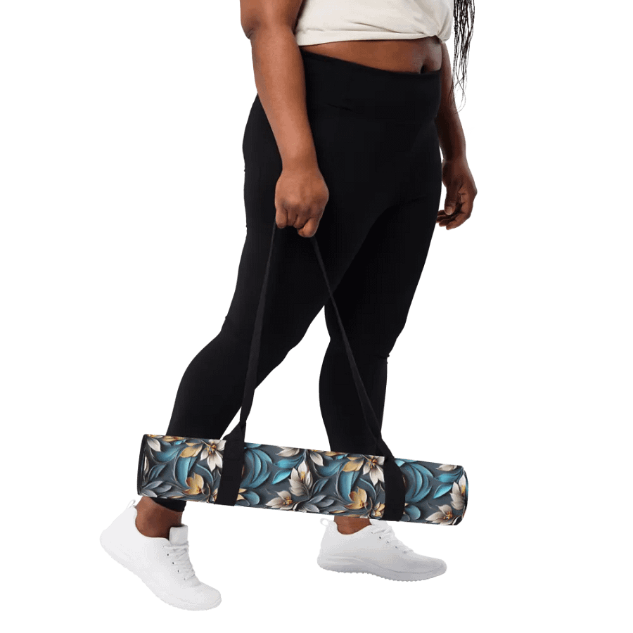 Yoga Mat - Sculpted Floral Pattern product image (11)