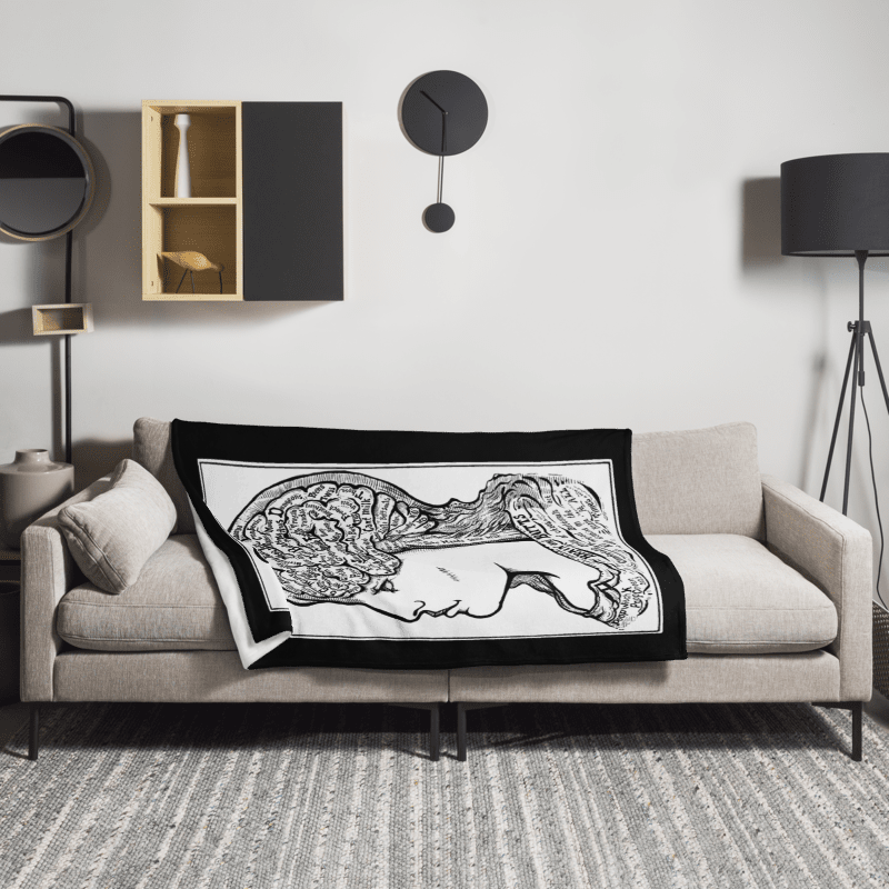 On The Brain OG Fleece Blanket product image (2)