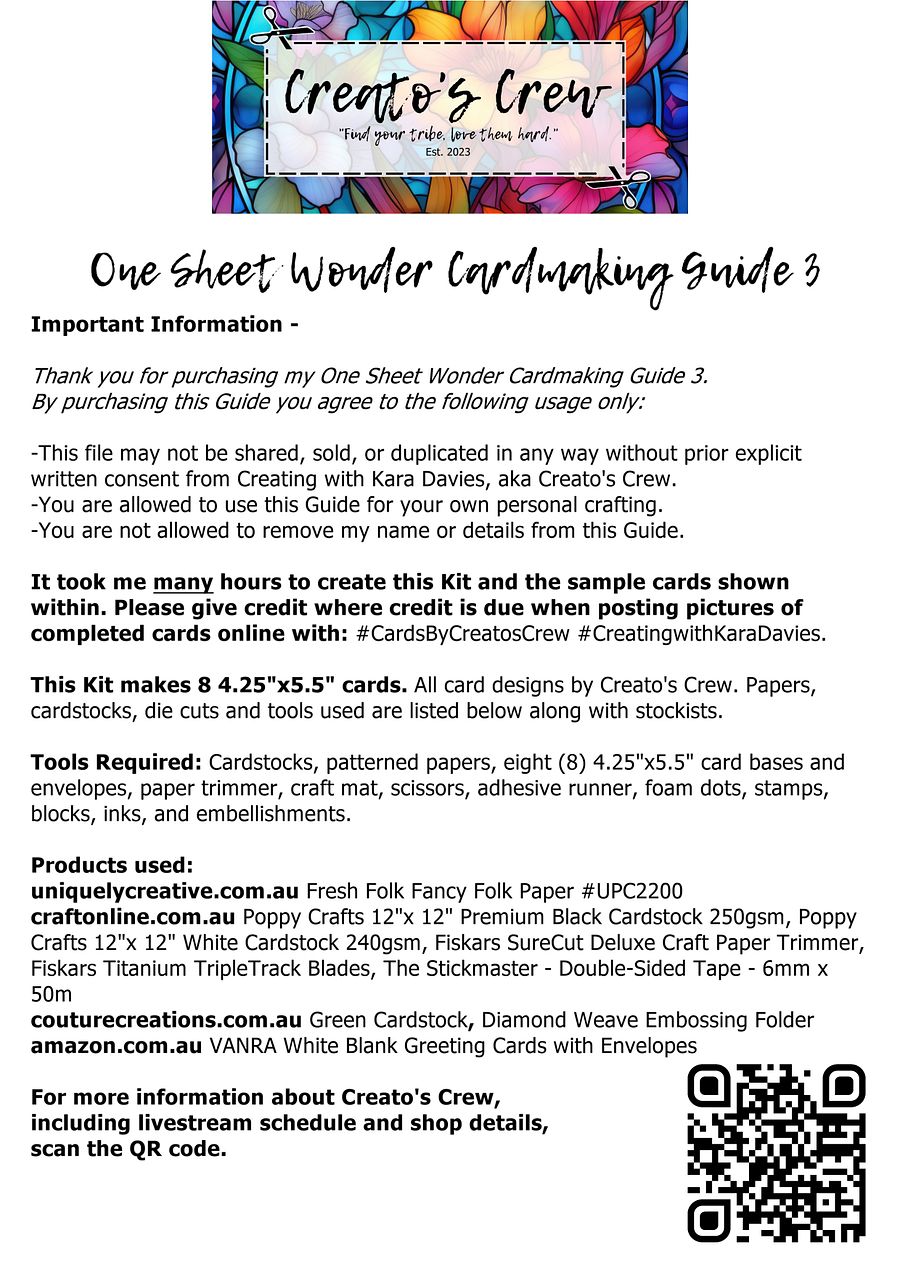 One Sheet Wonder Guide 3 product image (5)