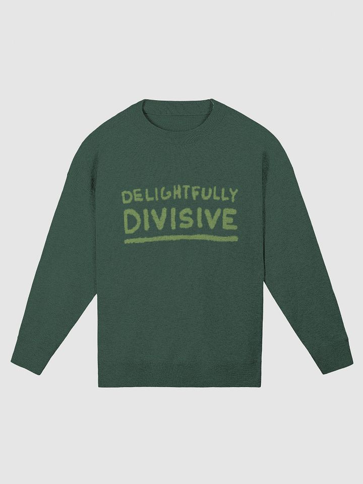 DELIGHTFULLY DIVISIVE (duotone green design) relaxed knitwear crewneck product image (5)