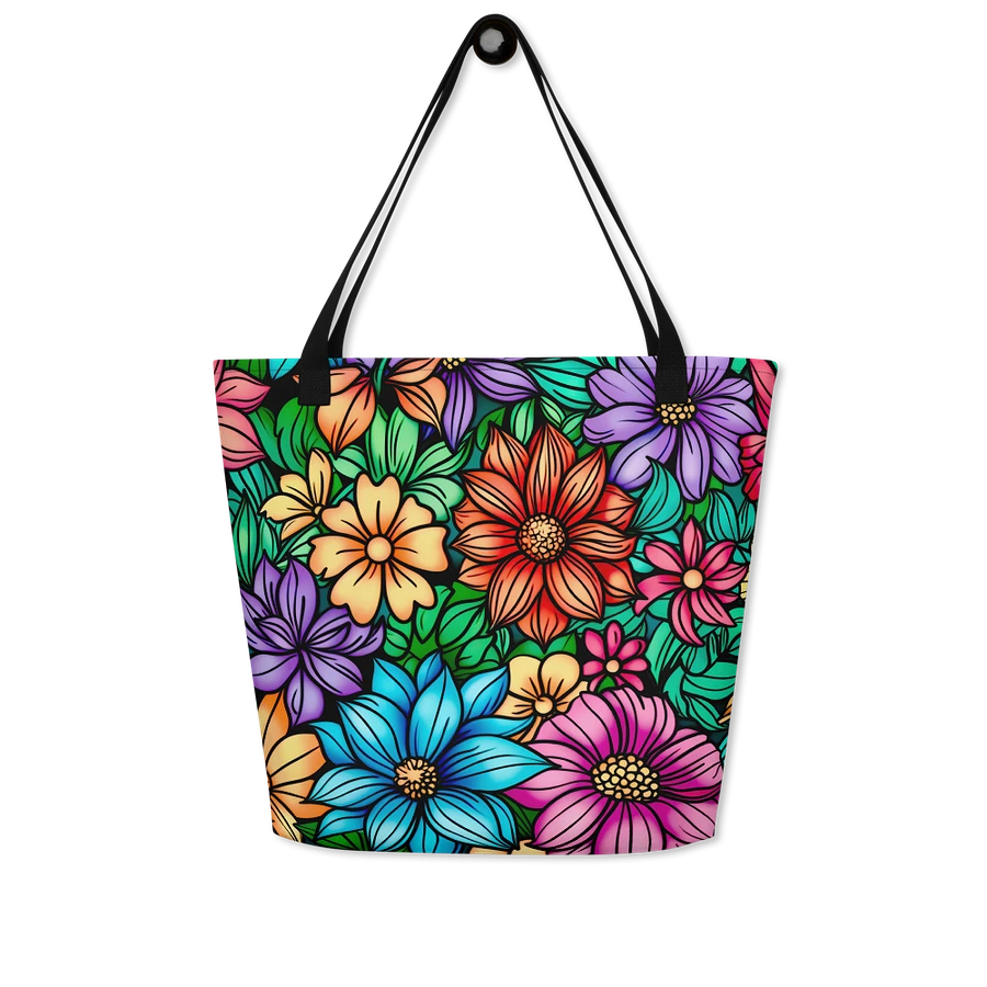Tote Bag: Vibrant Garden Blooms Floral Patterns Art Design product image (8)