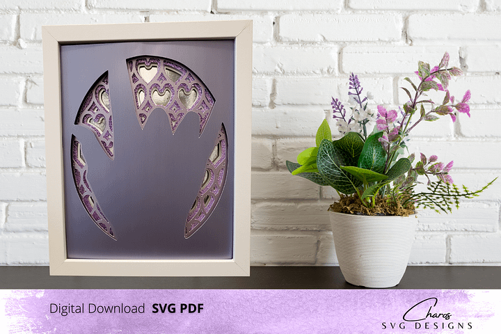 5 Layer I Love You SVG Layered Shadow Box Design product image (1)