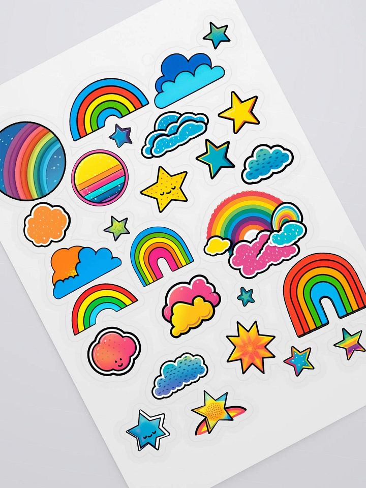 Moon, Stars, and Rainbows Sticker Sheet product image (1)