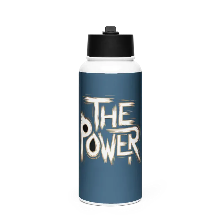 The Power Stainless Steel Water Bottle with a Straw Lid product image (1)