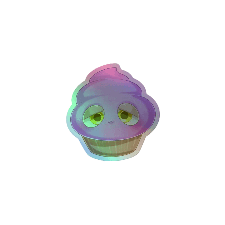 Plum the Muffin Holographic Sticker product image (1)