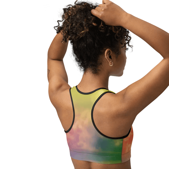 Blur cloud rainbow Design Sports Bra - V12 product image (2)