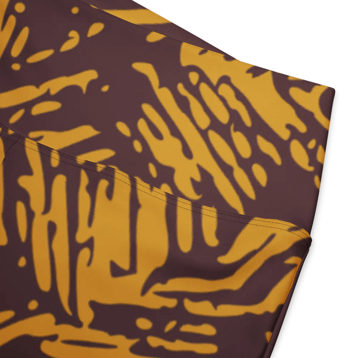 Mustard Strokes Flare Leggings product image (1)