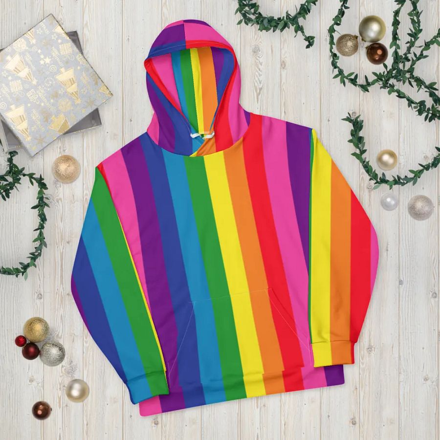 1978 Rainbow Pride Flag = 8-Color - All-Over Print Hoodie product image (10)