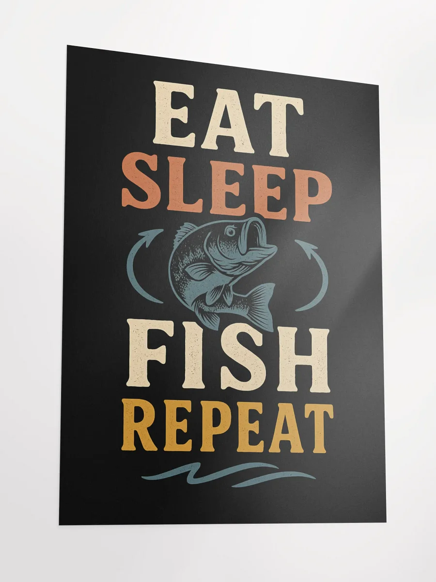 Fishing Poster – Eat Sleep Fish Repeat Wall Art product image (3)