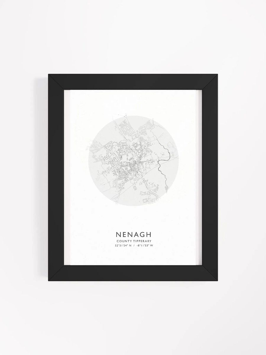 Nenagh: Framed Map (Circular) product image (1)