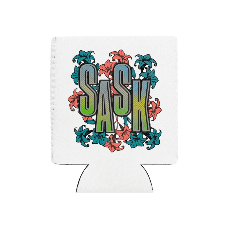 Sask Saskatoon Saskatchewan Floral Can Cooler product image (1)