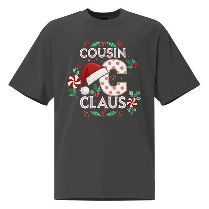Festive 'Cousin Claus' Oversized Tee product image (1)