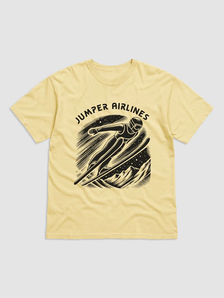 Funny Ski Jumper Airlines Winter Sports T-Shirt product image (2)