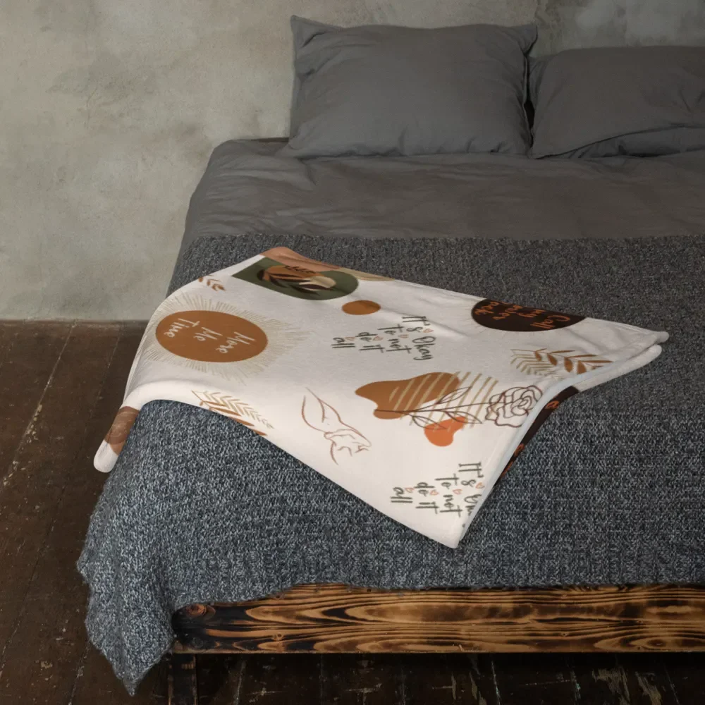 Aesthetic Menopause Self-Care Quotes Blanket product image (4)