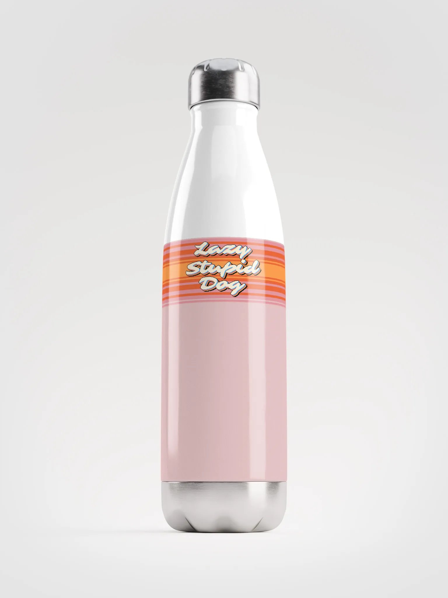 "Lazy Stupid Dog" Stainless Steel Water Bottle product image (1)