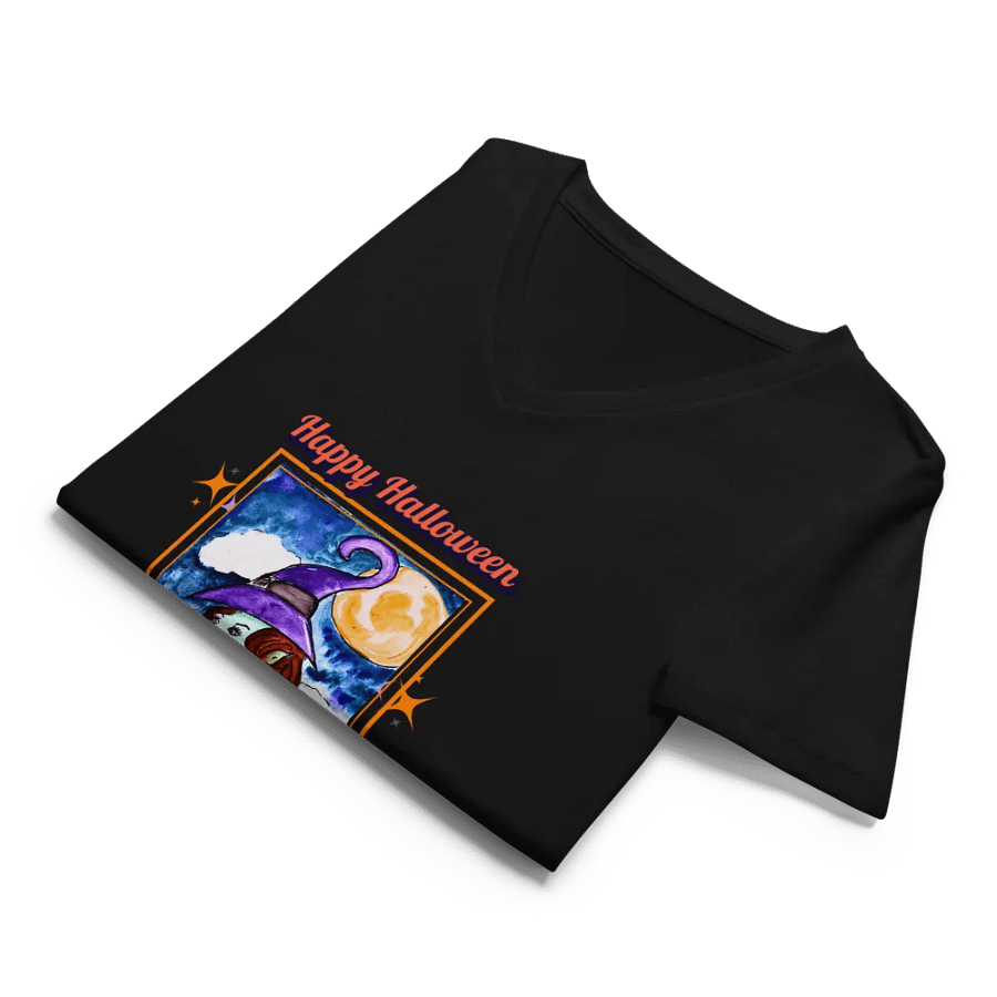 Witch and Cat V-Neck Tee. product image (8)