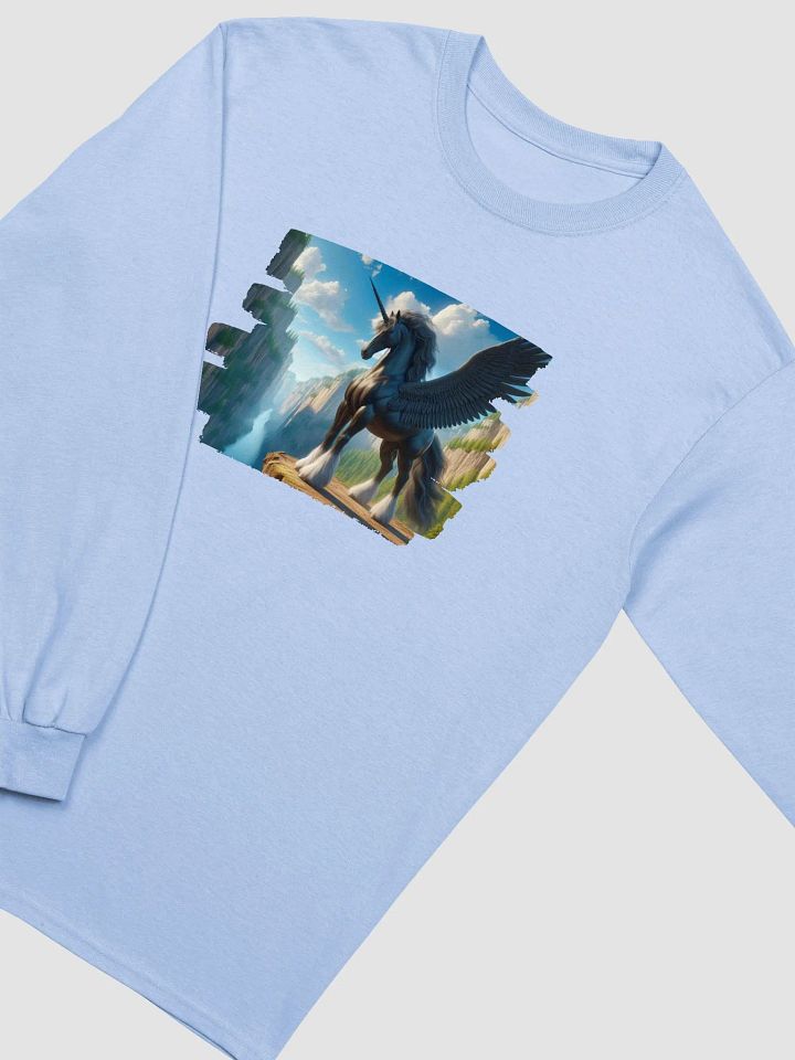 Gildan Ultra Cotton Long Sleeve T-Shirt | AI design unicorn product image (2)