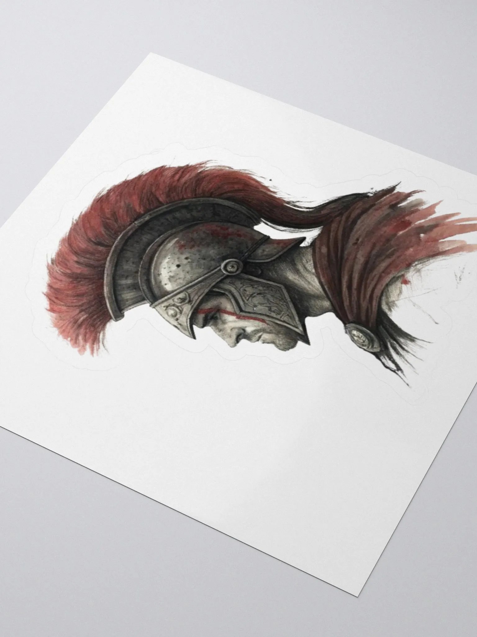 Ancient Warrior Helmet Kiss Cut Stickers product image (3)