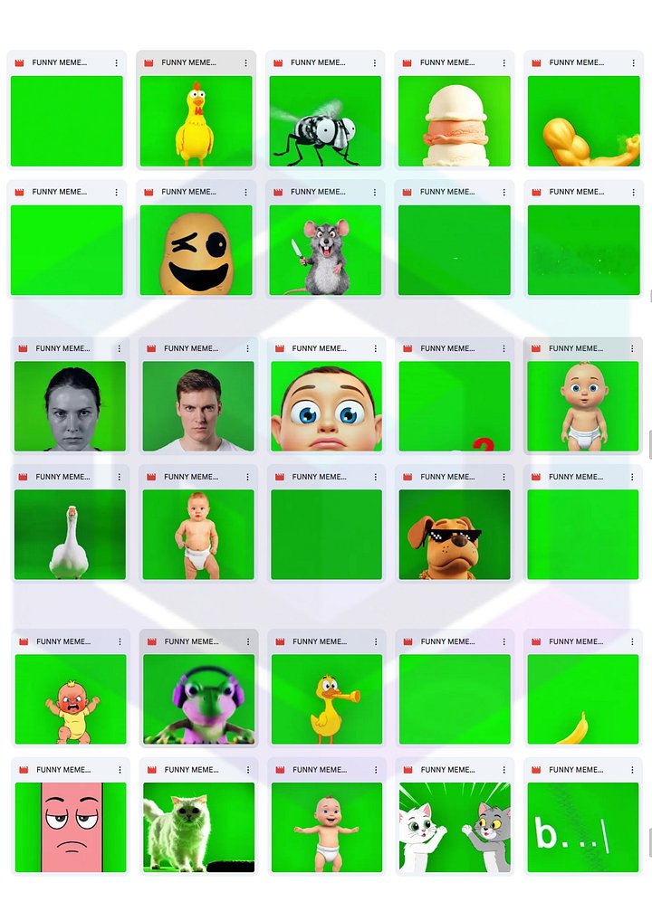 100 HILARIOUS FUNNY MEME GREEN SCREEN INSERTABLES CLIPS BUNDLE FOR VIDEO EDITING product image (2)