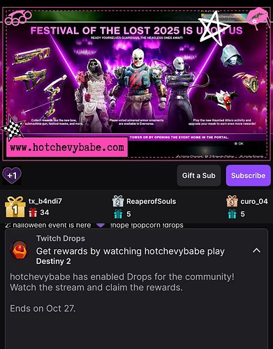 halloween event is here 🩷 come get your free twitch drops 🩷