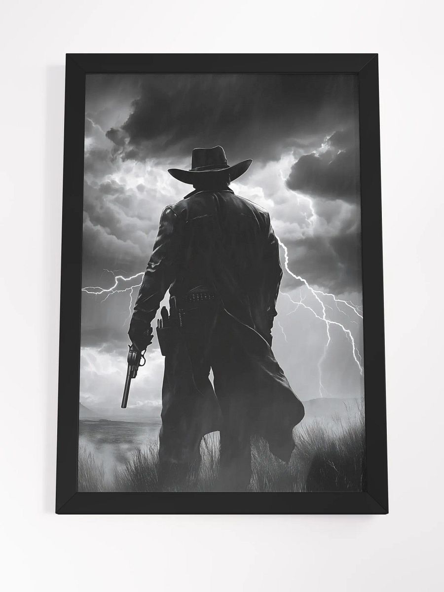 Bravery is Facing the Storm, Not Running from It - Heroic Western Art Poster product image (20)