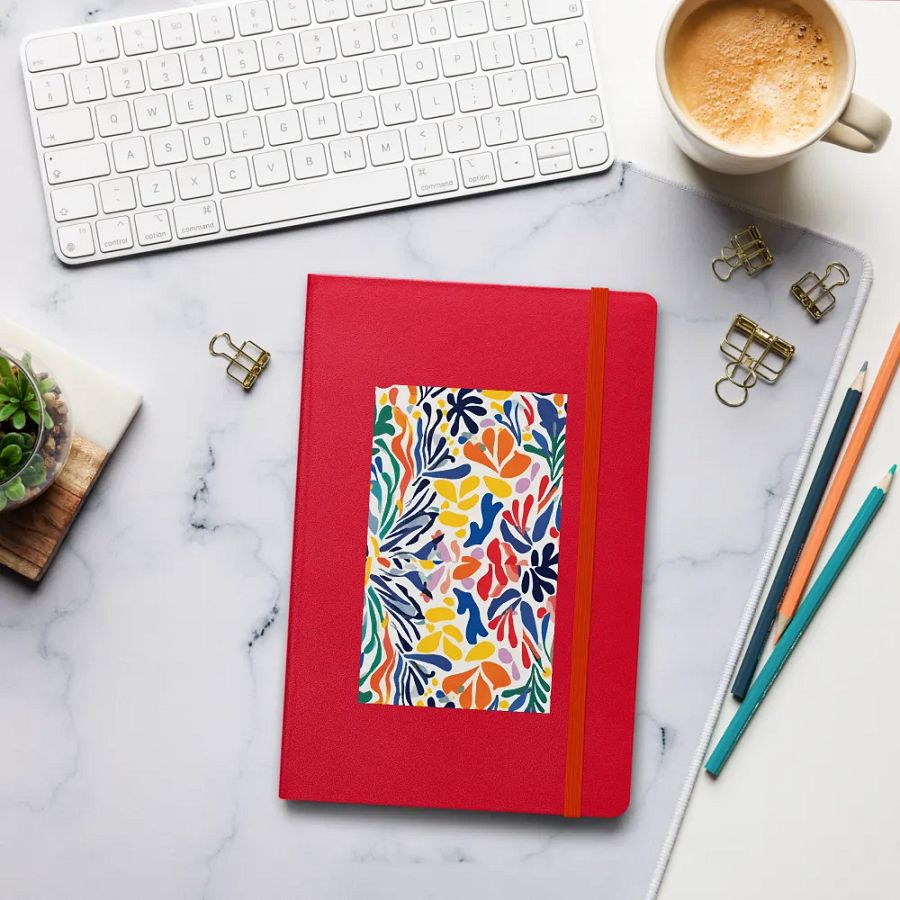 Vibrant Leafy matisse Hardcover Journal Lily Circuitry Hardcover Journal for arty mom or lady son daughter product image (8)