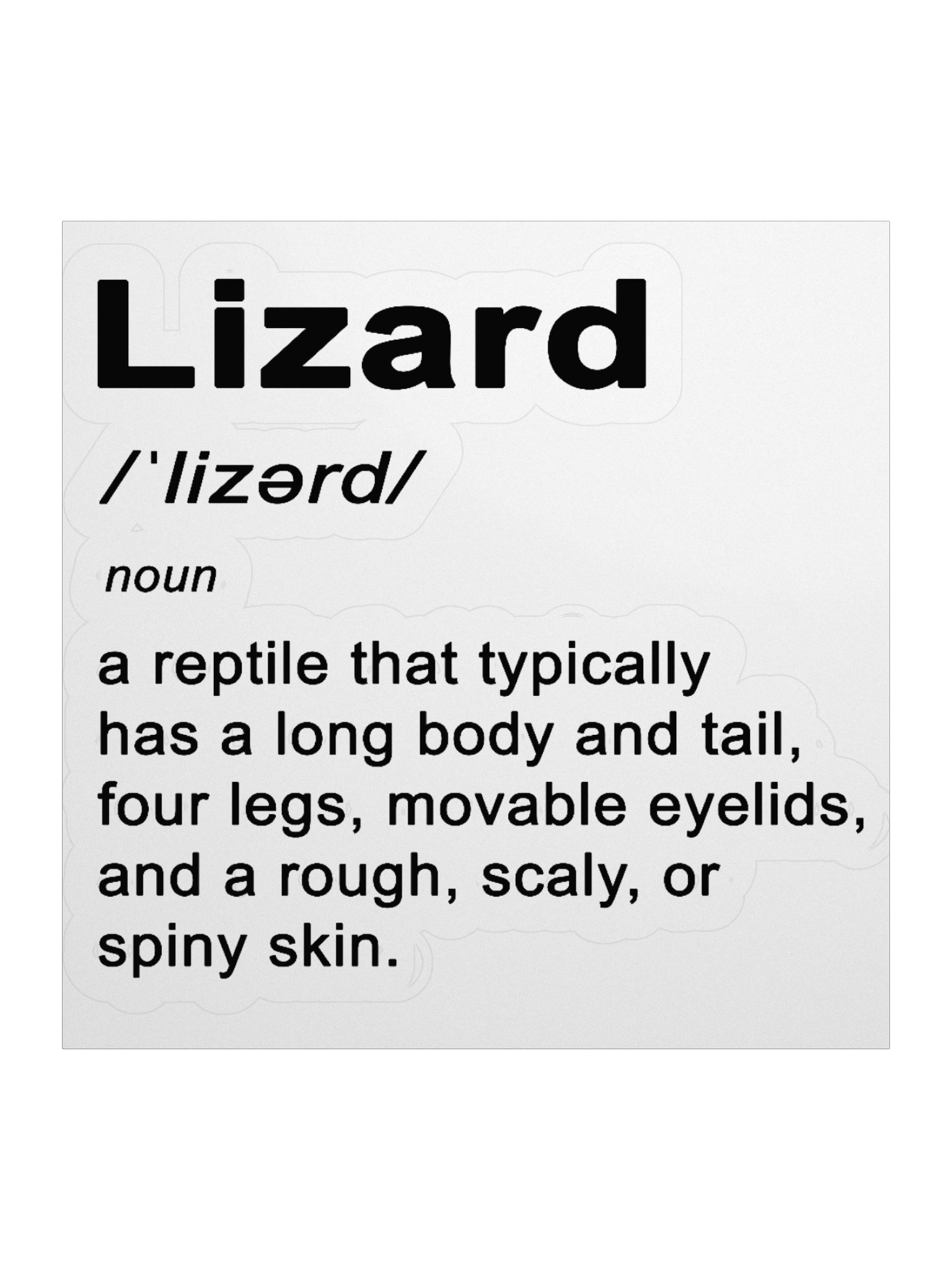 Lizard - Dictionary Sticker product image (3)