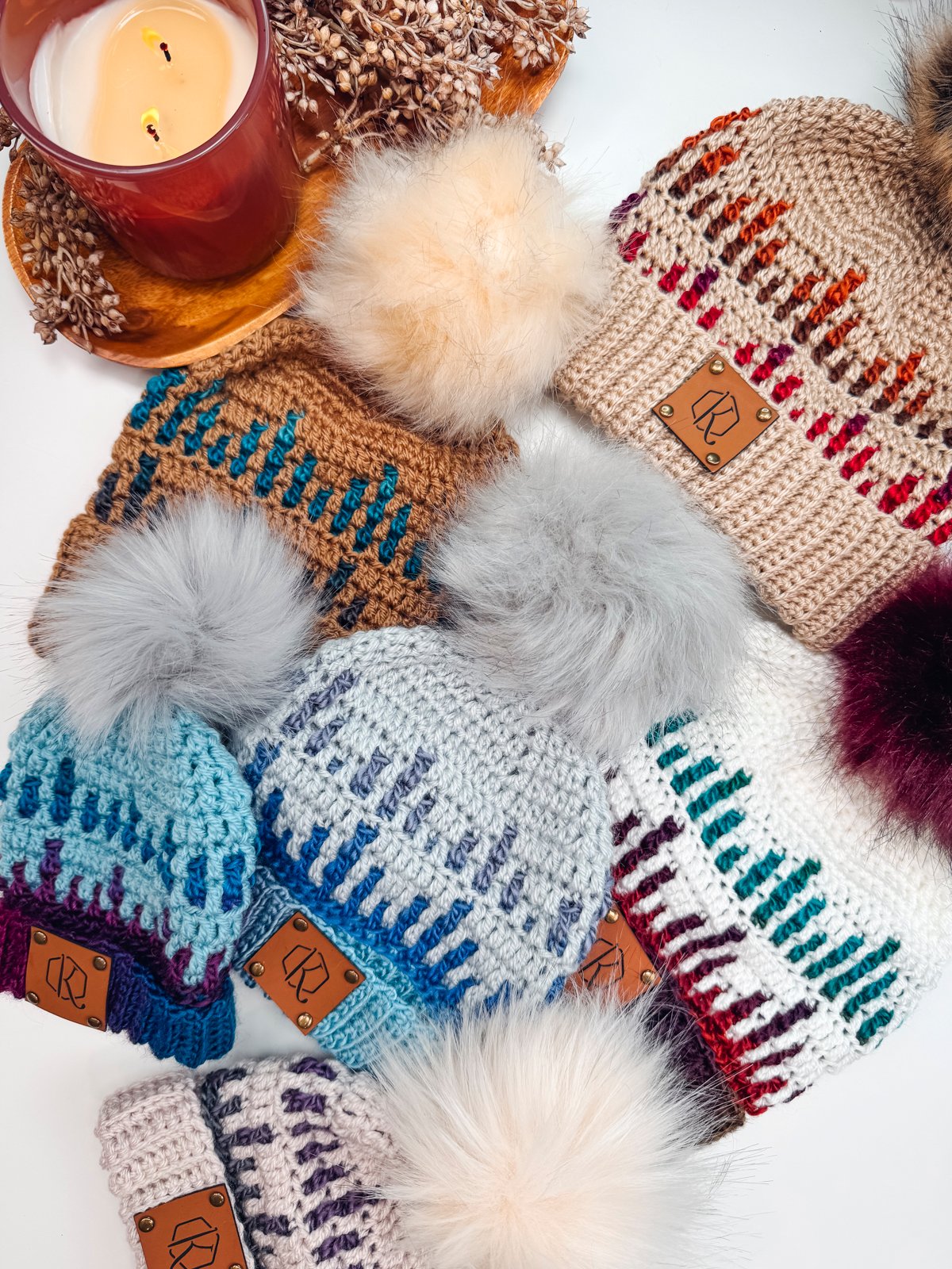 Mosaic Ridge Crochet Hat Pattern (Baby - Adult Sizes + Video Tutorial product image (6)
