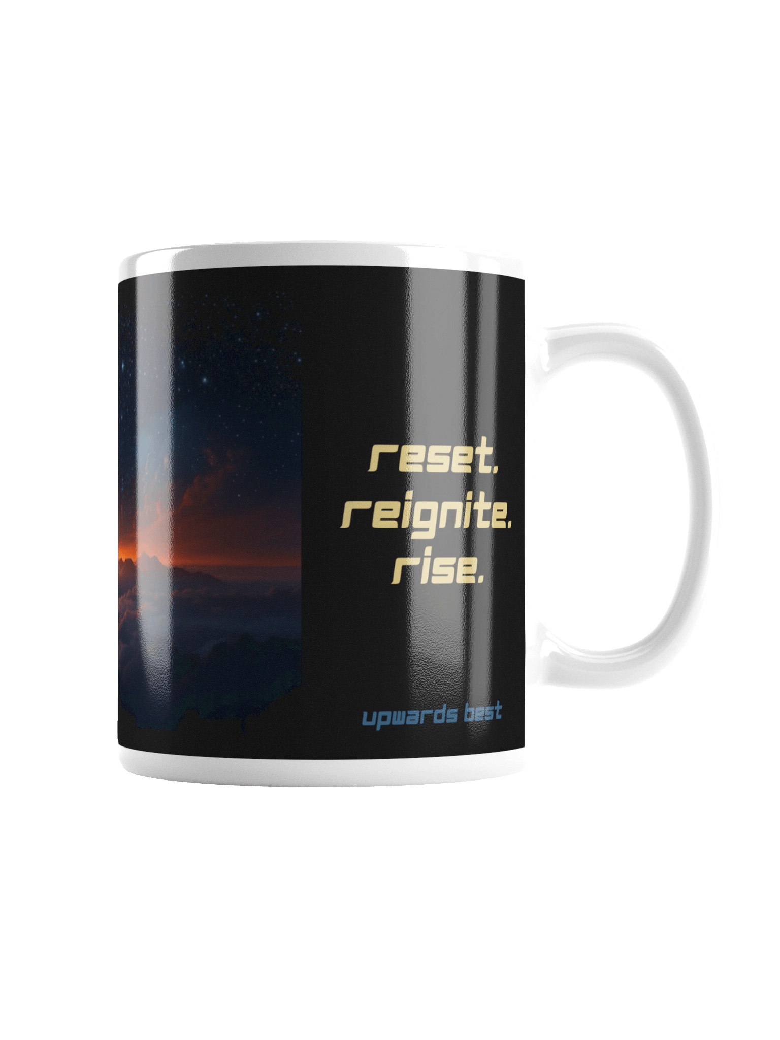 Reset. Reignite. Rise. Momentum Mug – Phoenix Cosmic product image (7)